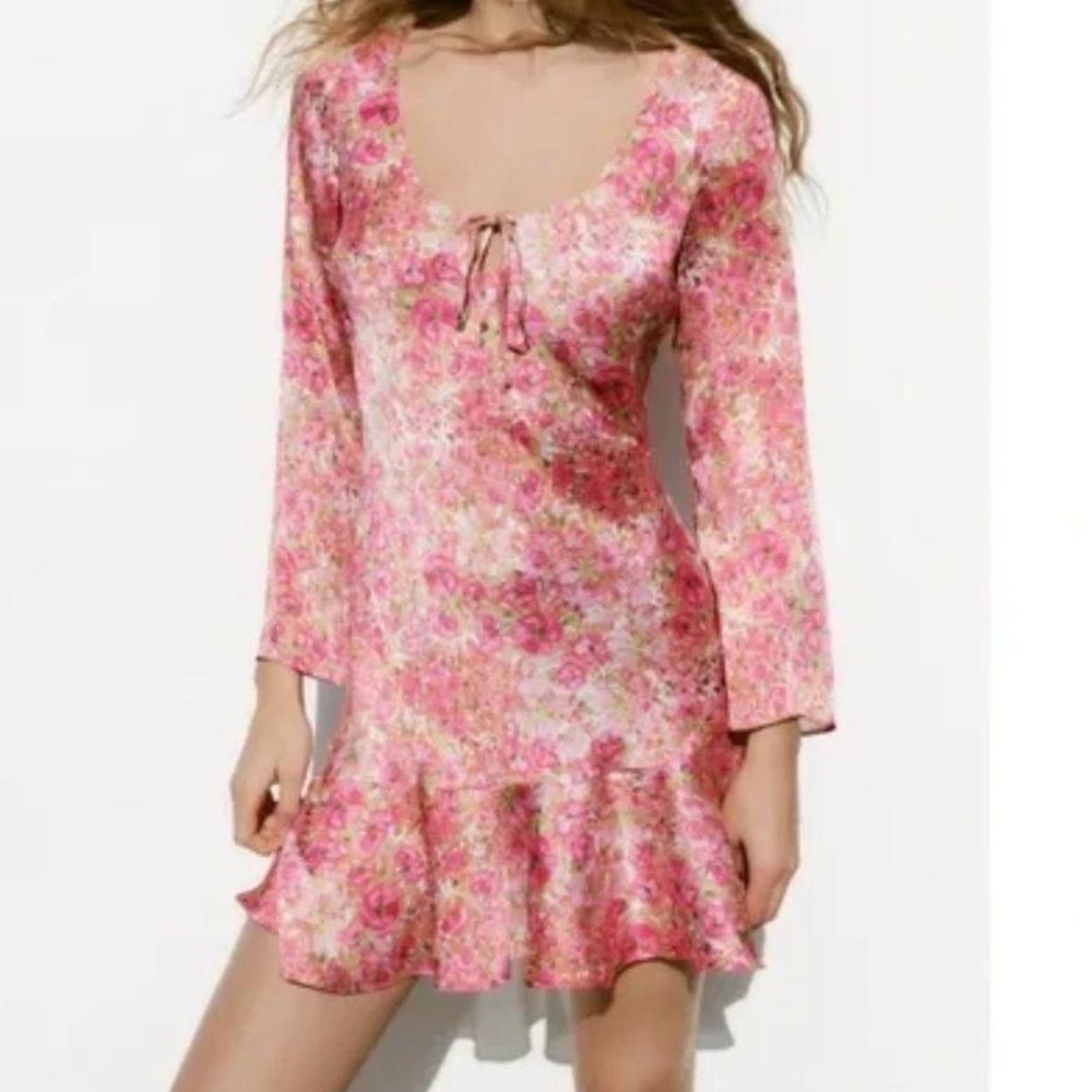 Zara Pink Floral Dress